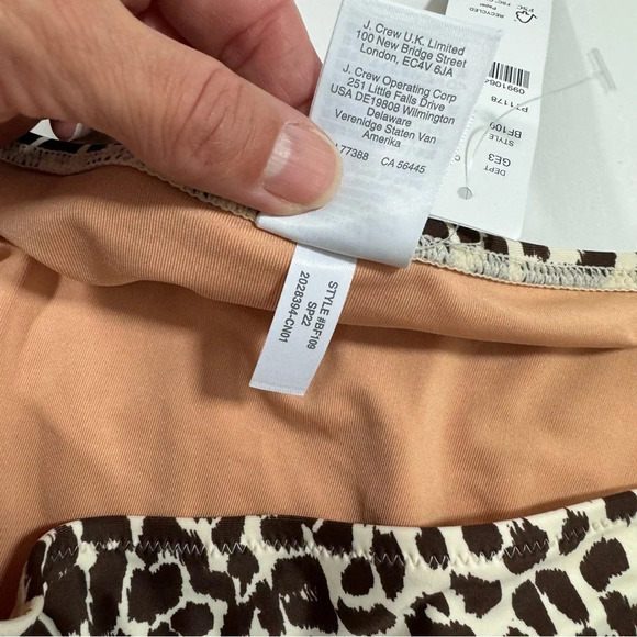 New J Crew BF109 Hipster Full Coverage Bikini Bottom Leopard Print - Picture 5 of 5